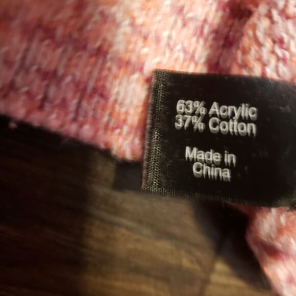 Lane Bryant Orange Multicolored Cropped Button Cardigan Sweater Plus Sz 14/16 - Picture 4 of 5